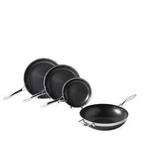 HEXCLAD 5 Piece Nonstick Stainless Steel Frying Pan Set 8 10 12 Wok $600